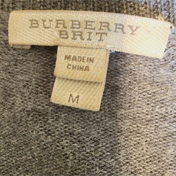 BURBERRY BRIT GRAY / SILVER WOOL SWEATER SIZE MED - Picture 5 of 6